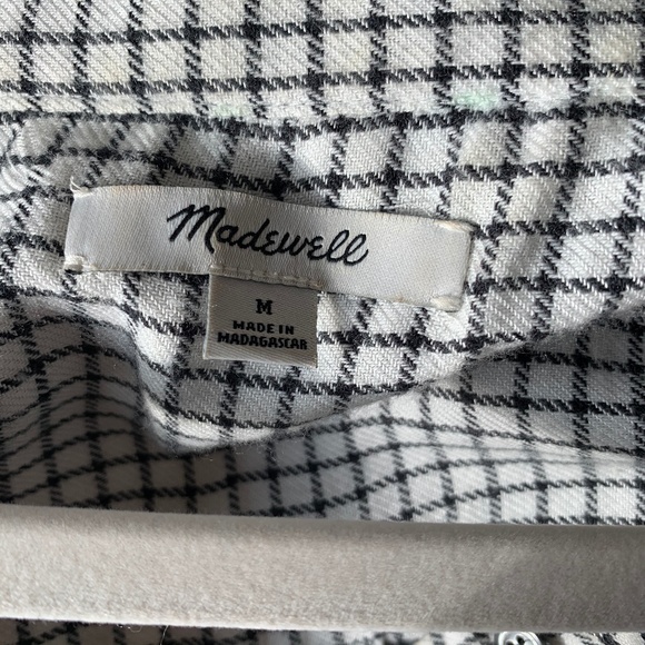 Madewell Checkered Bell Sleeved Blouse - Picture 4 of 4
